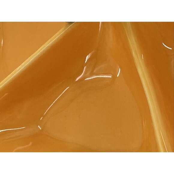 Olfaire of Portugal Pumpkin 11 inch Round 5-Section Divided Serving Platter Tray - Picture 7 of 7